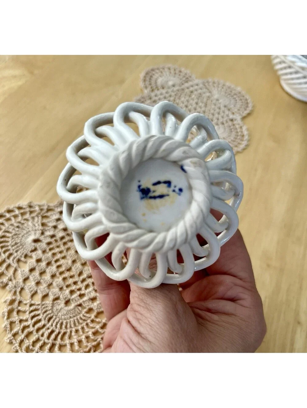 Capodimonte Style Miniature Basket
